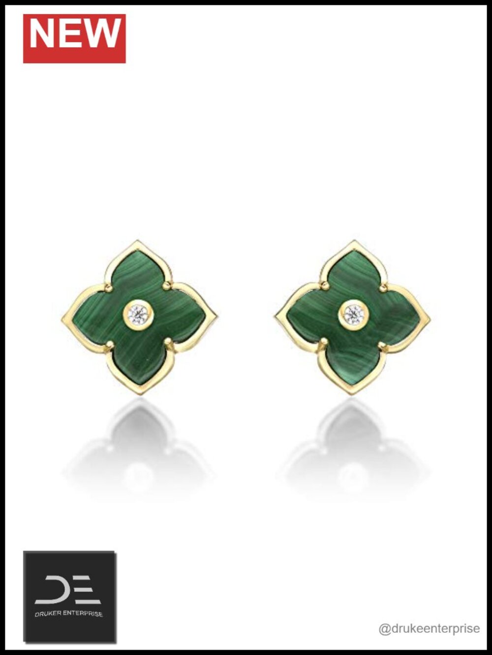 Gold Plated 925 Sterling Silver Flower Stud Earrings Multicolor CZ Hinge Post